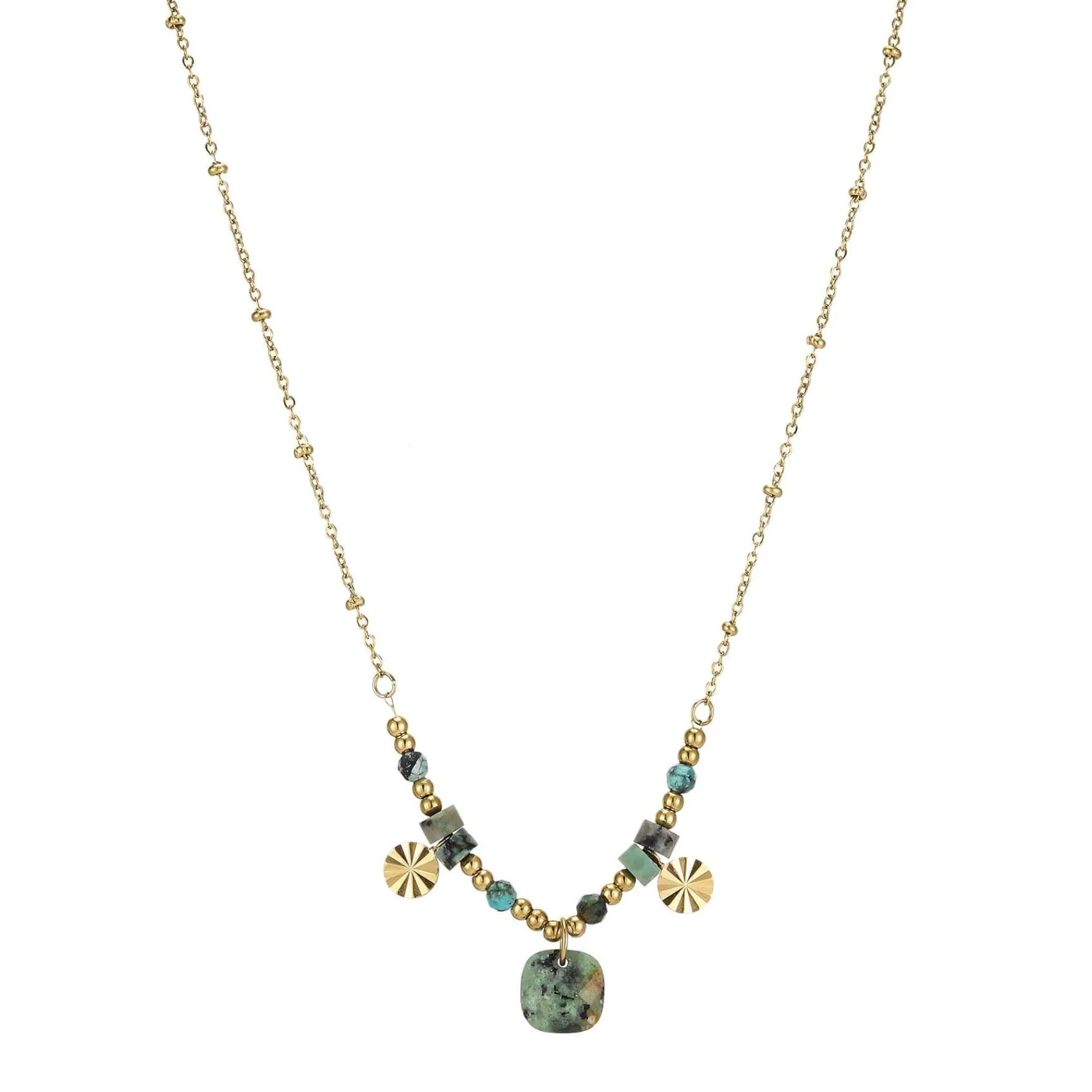 Femme Luzaka Colliers<Collier Cancun Turquoise Africaine