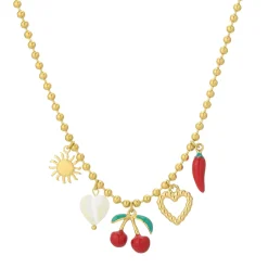 Femme Luzaka Colliers<Collier Cherry acier doré or