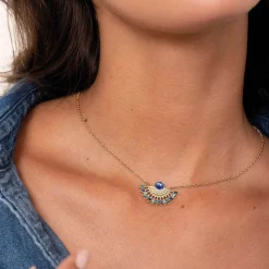 Femme Luzaka Colliers<Collier Cléopâtre strass bleus