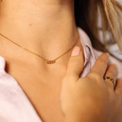 Femme Luzaka Colliers<Collier Comete zircons roses