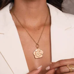 Femme Luzaka Colliers<Collier Eden rose acier doré or