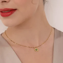 Femme Luzaka Colliers<Collier Elios Aventurine verte