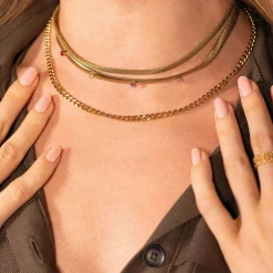 Femme Luzaka Colliers<Collier Eolia acier doré or