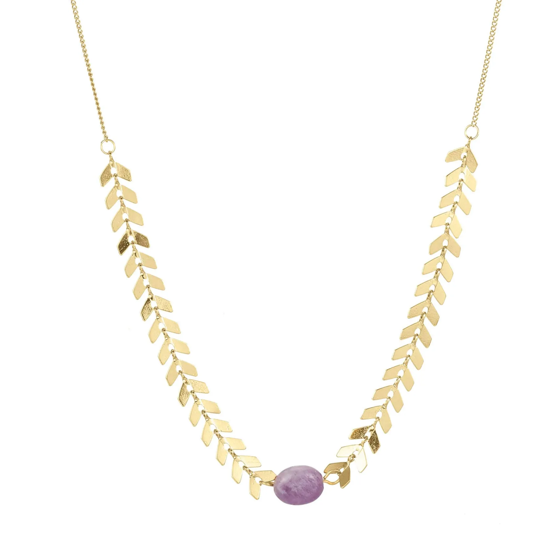 Femme Luzaka Colliers<Collier Foro doré Améthyste
