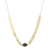 Femme Luzaka Colliers<Collier Foro doré Obsidienne