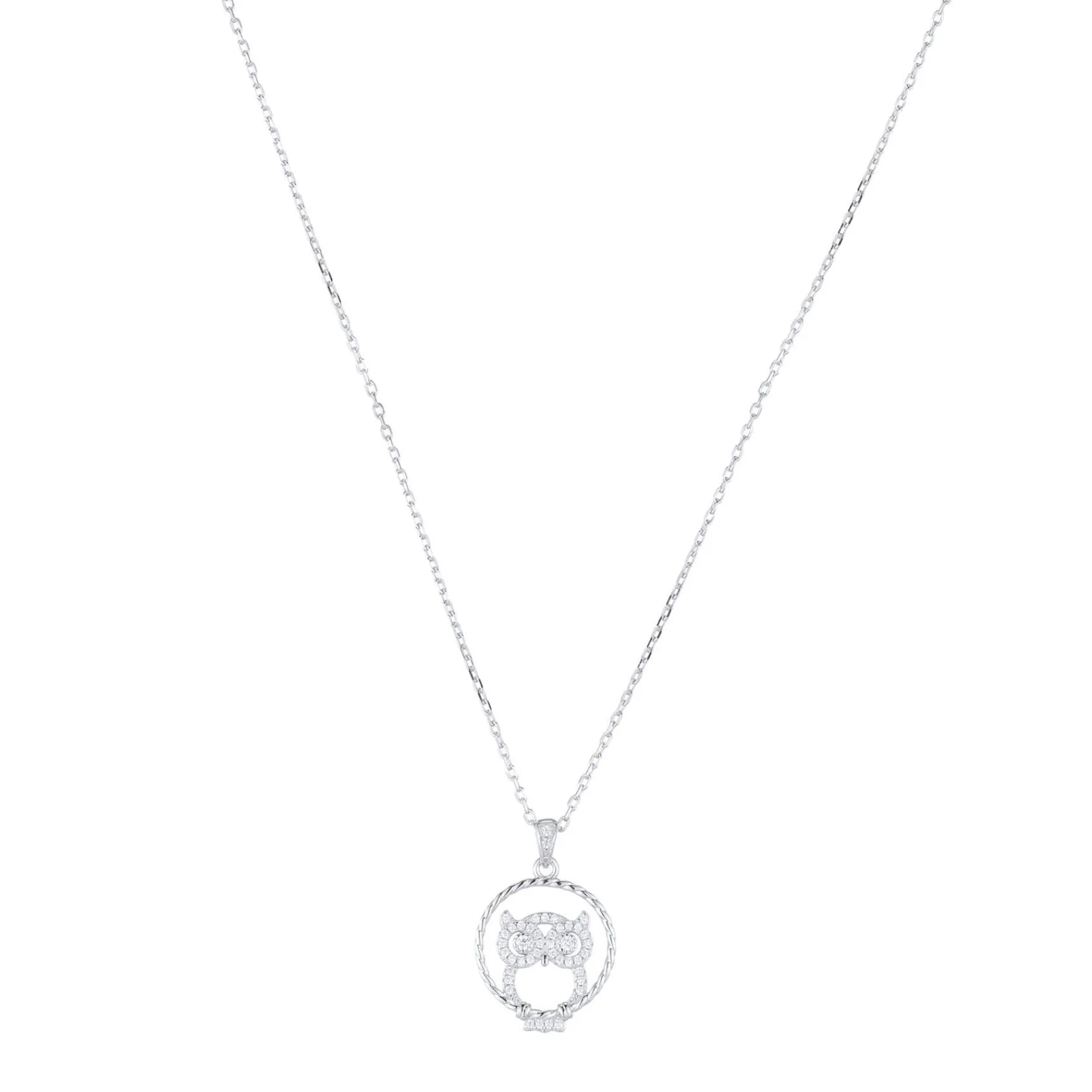 Femme Luzaka Colliers<Collier Hibou Argent 925 rhodié