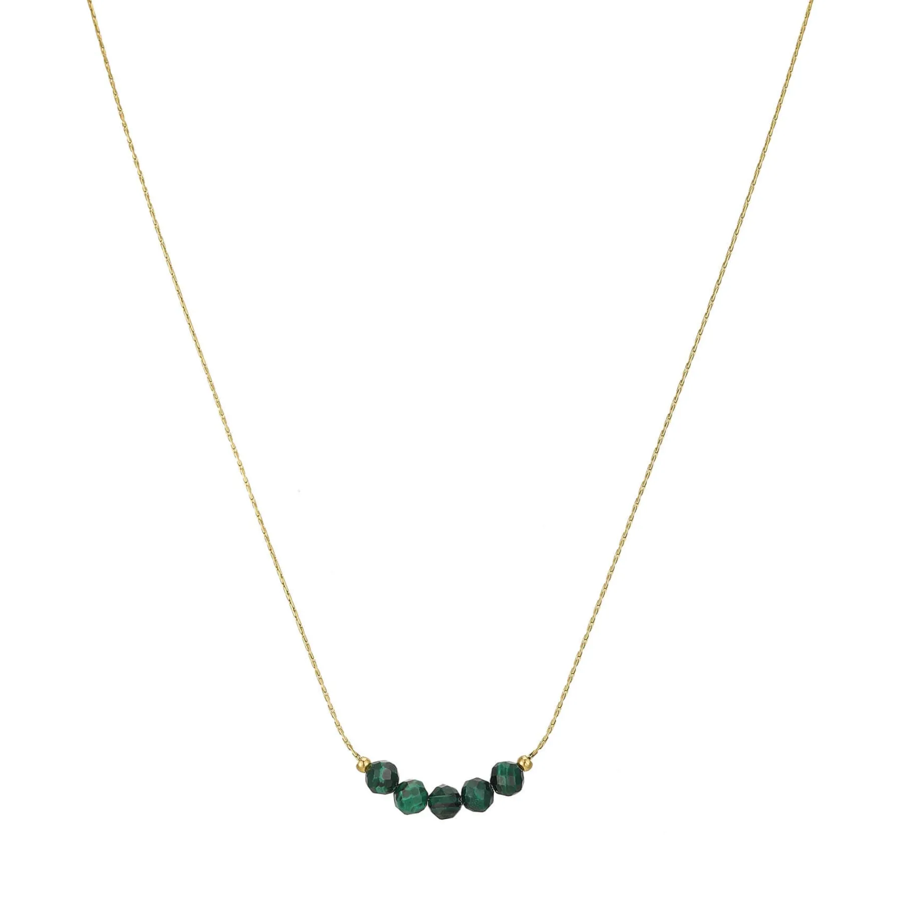 Femme Luzaka Colliers<Collier Isa Pierres Malachite acier doré or