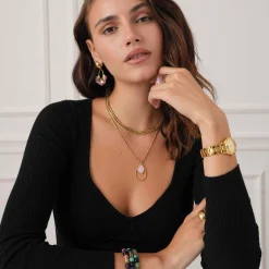 Femme Luzaka Colliers<Collier Kario acier doré or rose