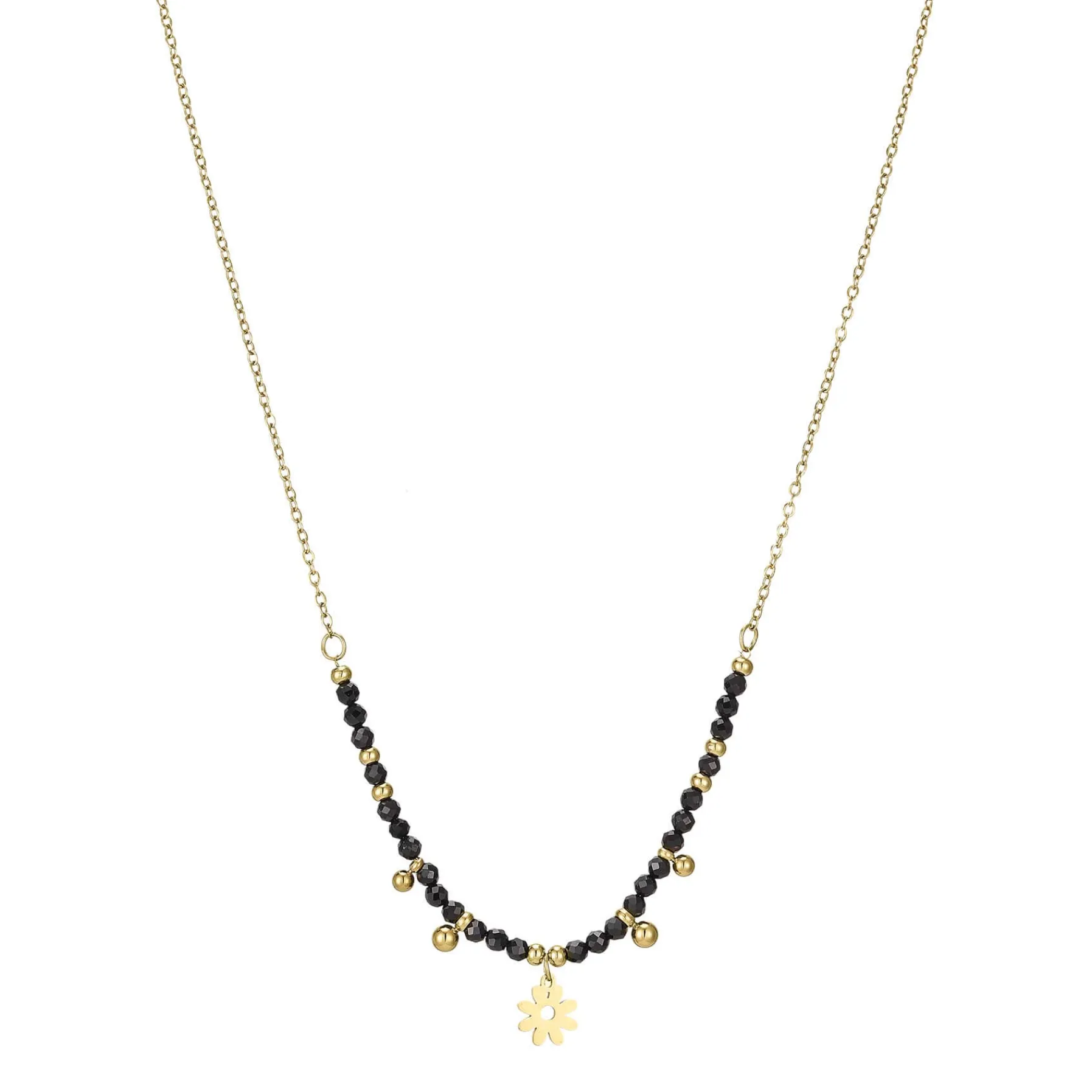 Femme Luzaka Colliers<Collier Laurie Obsidienne acier doré or
