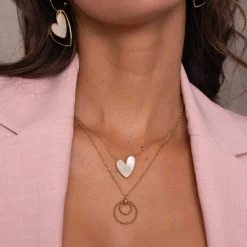 Femme Luzaka Colliers<Collier Lison acier doré or