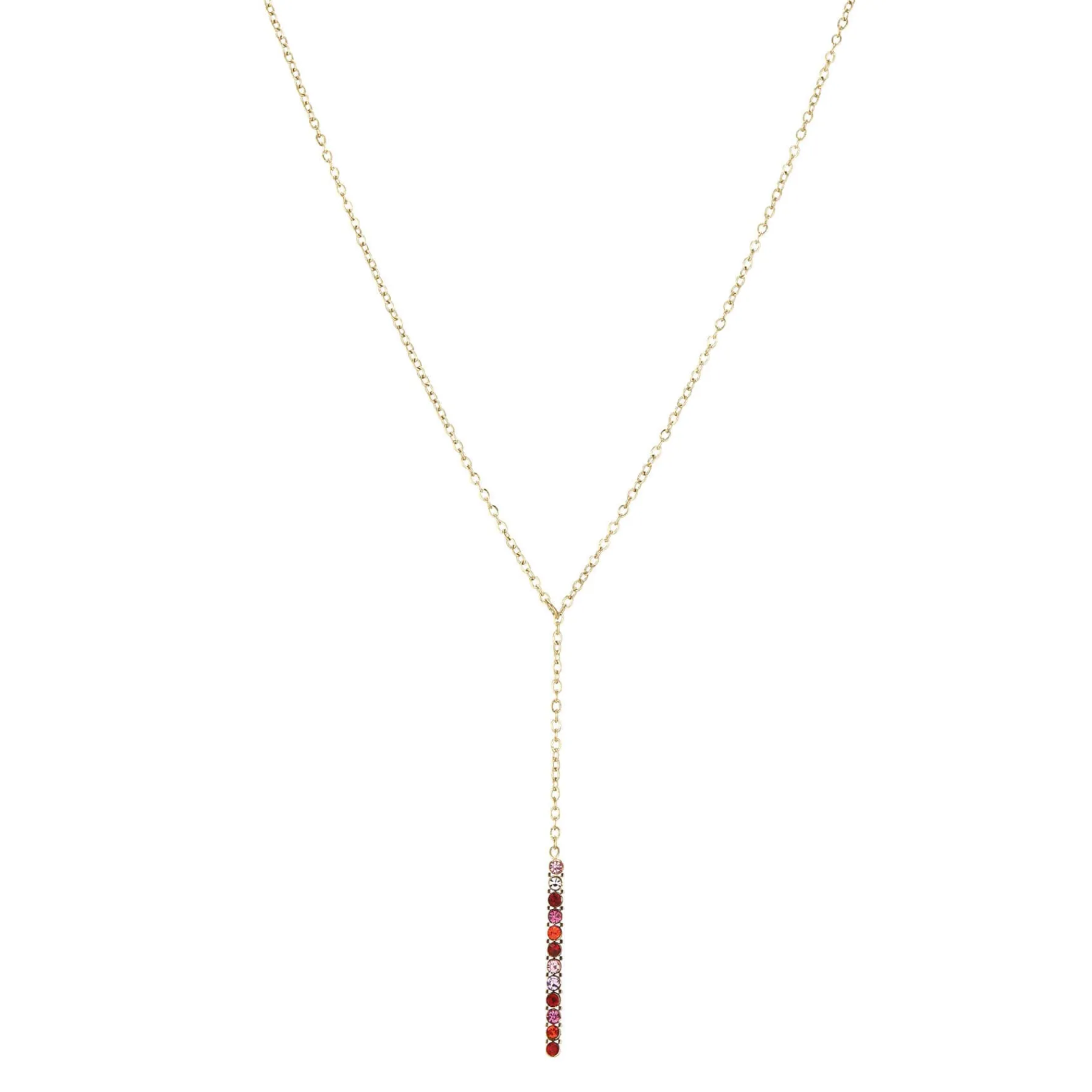 Femme Luzaka Colliers<Collier Lolly acier doré or zircons colorés