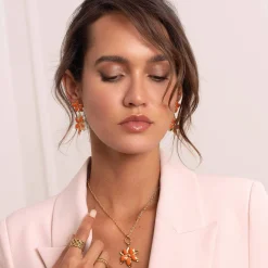 Femme Luzaka Colliers<Collier Maddy Orange acier doré or