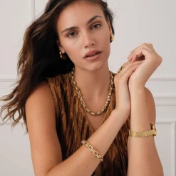 Femme Luzaka Colliers<Collier maille Orla acier doré or