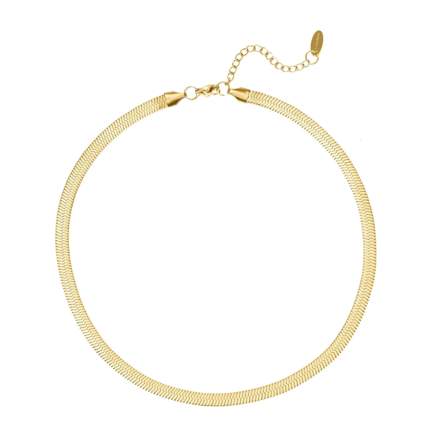 Femme Luzaka Colliers<Collier maille plate acier dorée or