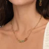 Femme Luzaka Colliers<Collier Maillons multicolores  acier doré or