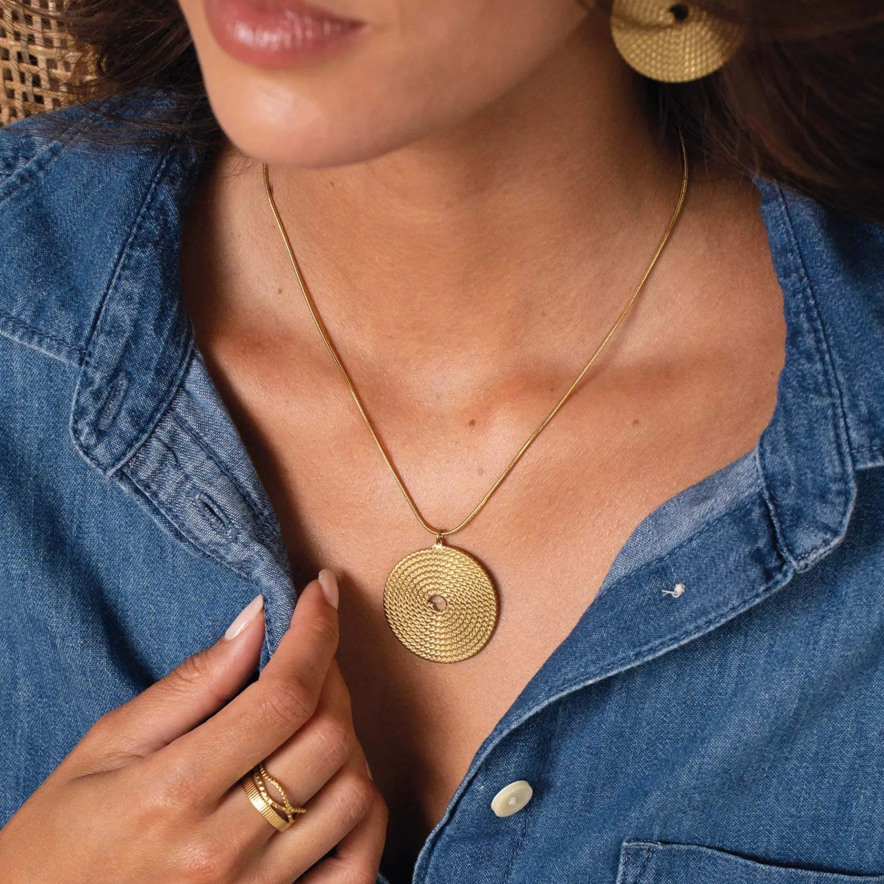 Femme Luzaka Colliers<Collier Marina acier doré or
