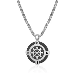 Homme Luzaka Colliers<Collier Marine acier