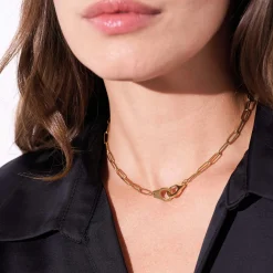 Femme Luzaka Colliers<Collier Menottes acier doré or