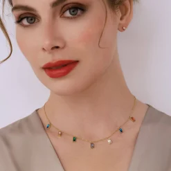 Femme Luzaka Colliers<Collier Mila Strass multicolores