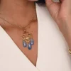 Femme Luzaka Colliers<Collier Mélissa bleu acier doré or