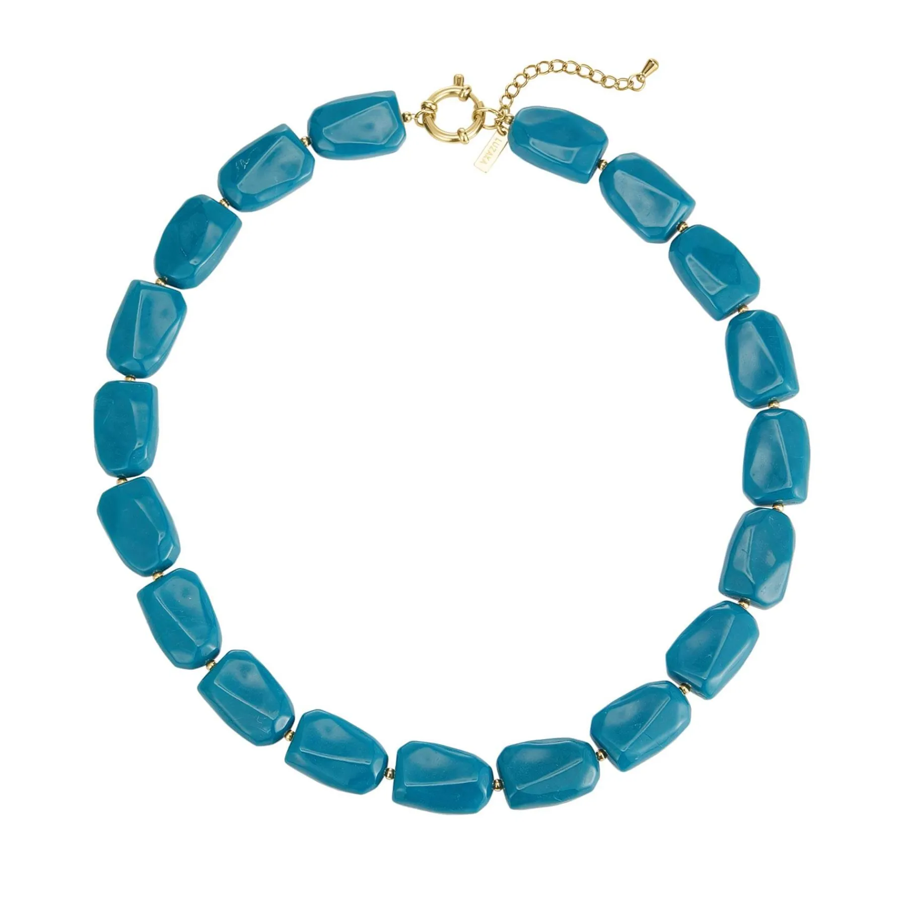 Femme Luzaka Colliers<Collier Naomi bleu acier doré or