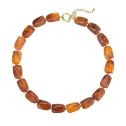 Femme Luzaka Colliers<Collier Naomi marron acier doré or