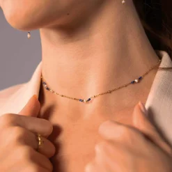 Femme Luzaka Colliers<Collier Nata pierres et nacre acier doré or