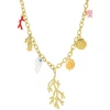 Femme Luzaka Colliers<Collier Nautilus acier doré or