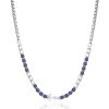 Homme Luzaka Colliers<Collier Navy acier argenté