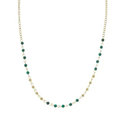 Femme Luzaka Colliers<Collier Olga pierres acier doré or