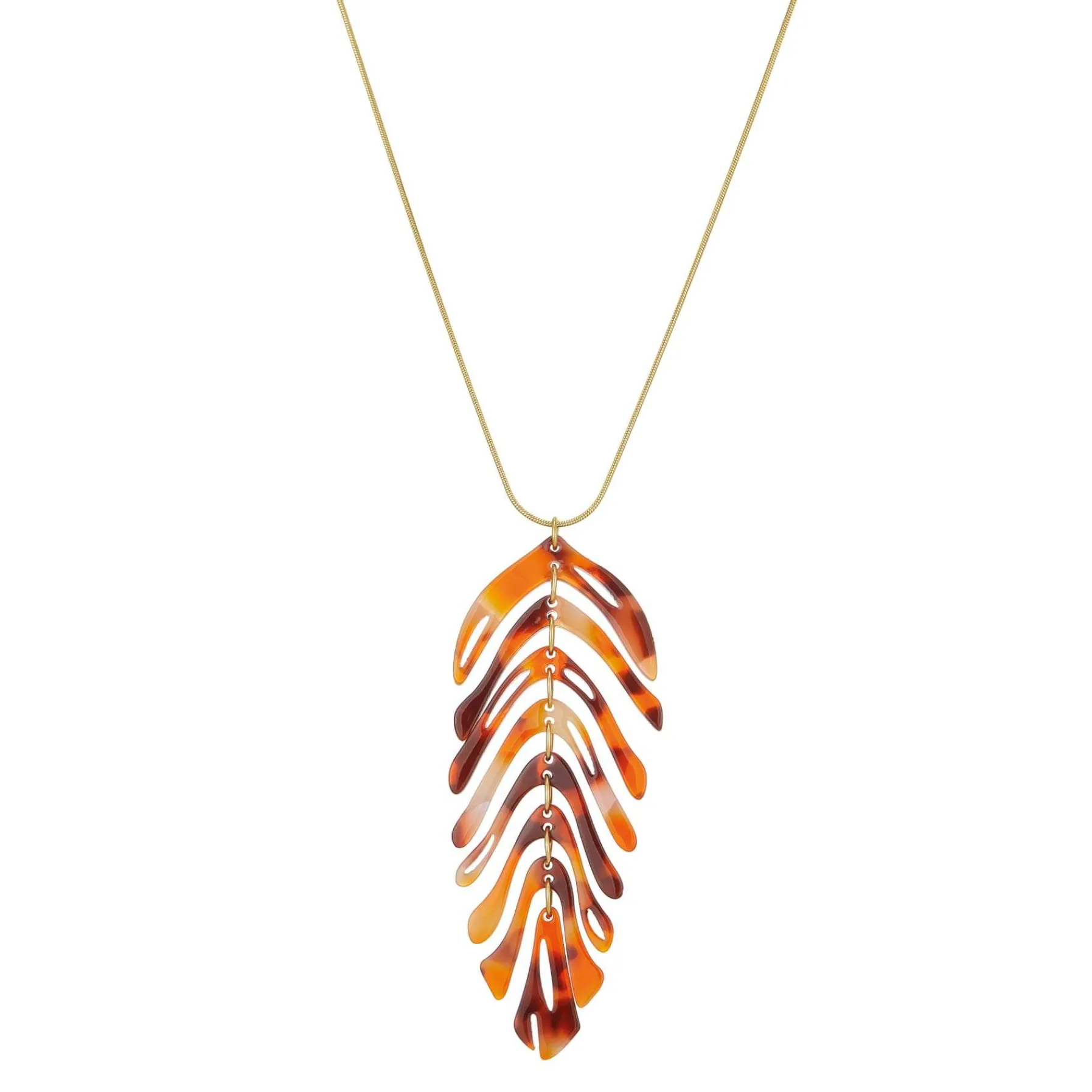 Femme Luzaka Colliers<Collier Palmyre orange acier doré or