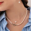 Femme Luzaka Colliers<Collier Perle Nacre acier