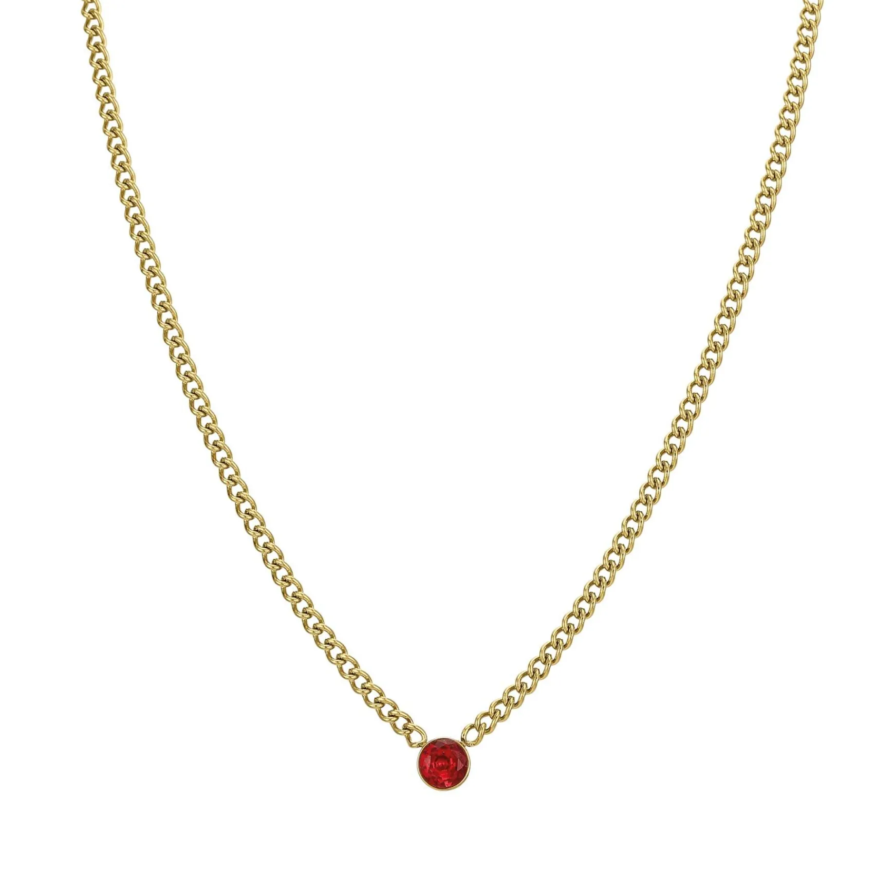 Femme Luzaka Colliers<Collier Rondina zircon rouge