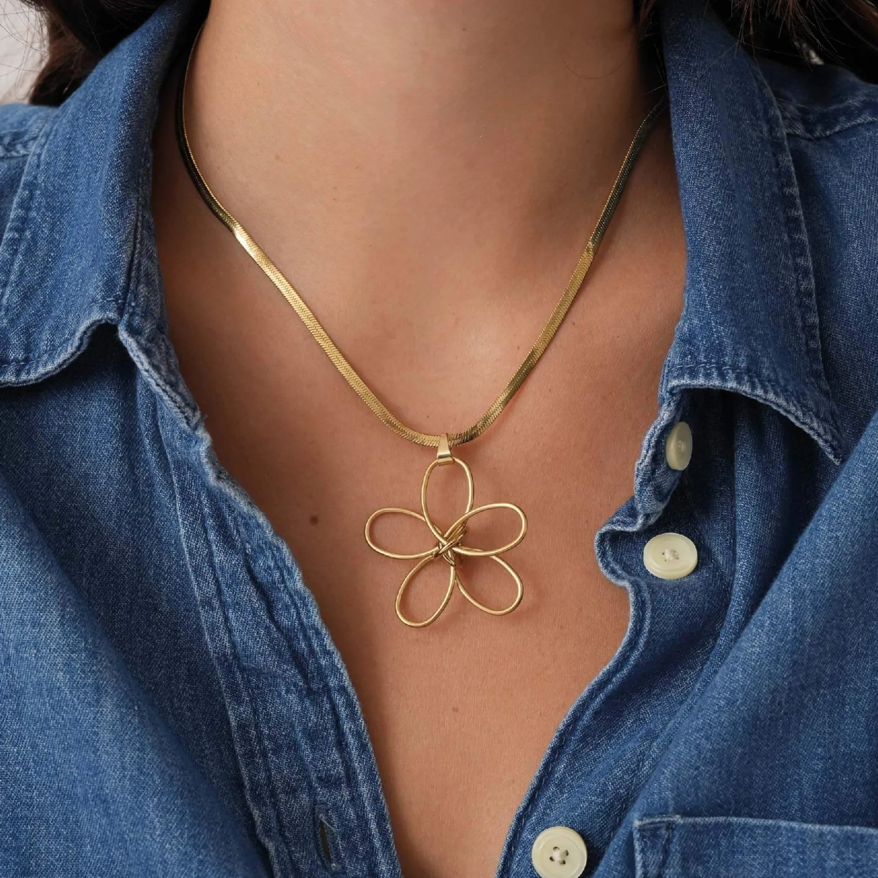 Femme Luzaka Colliers<Collier Rory acier doré or