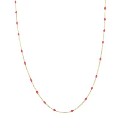 Femme Luzaka Colliers<Collier Rosaire rouge acier doré or