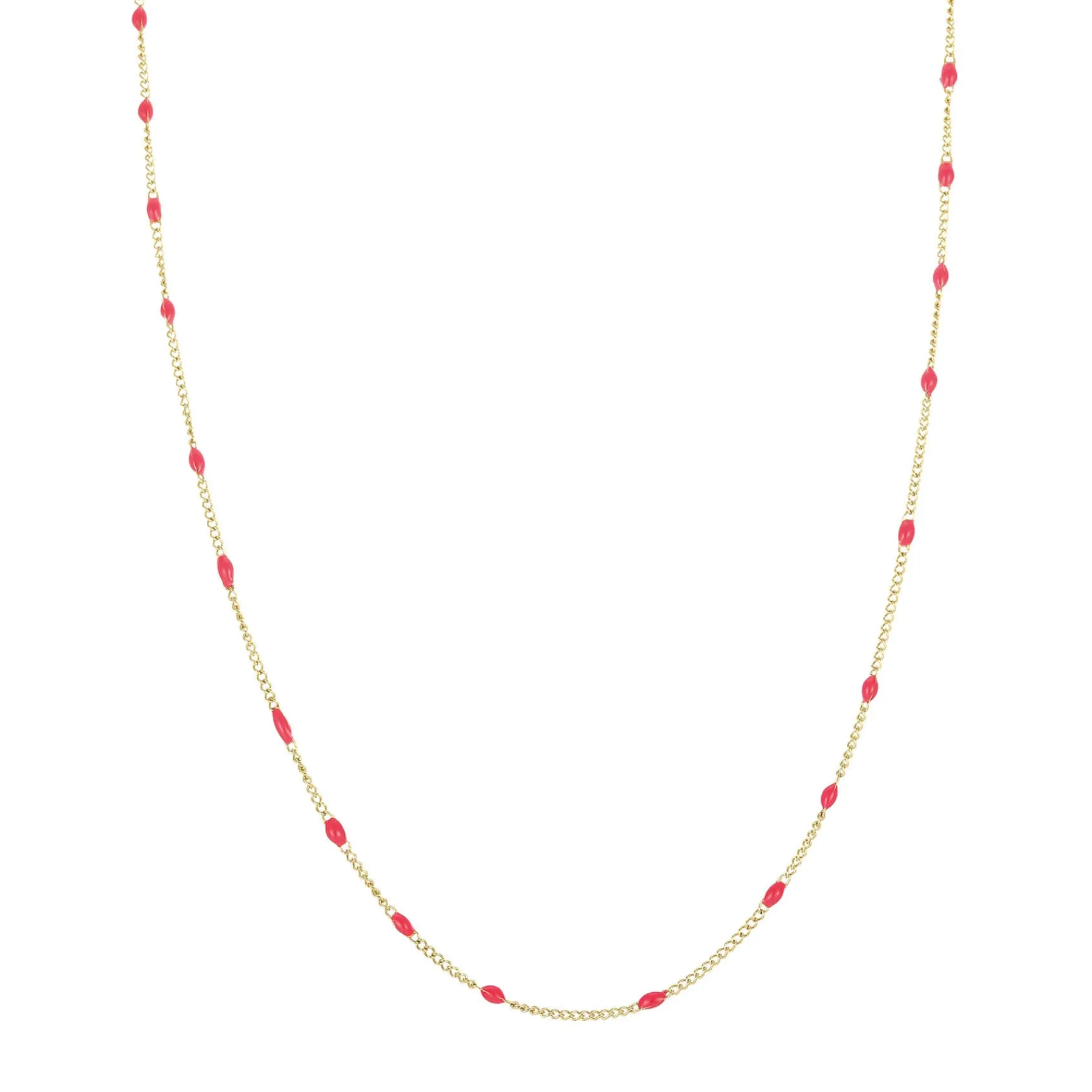 Femme Luzaka Colliers<Collier Rosaire rouge acier doré or