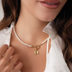 Femme Luzaka Colliers|Luzacharms<Collier Tahoré Perles nacre acier doré or