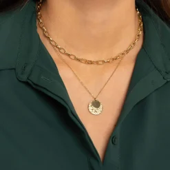 Femme Luzaka Colliers<Collier Tania double rangs acier doré or