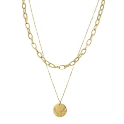 Femme Luzaka Colliers<Collier Tania double rangs acier doré or