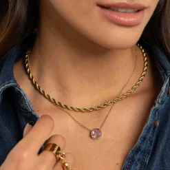 Femme Luzaka Colliers<Collier Torsada acier doré or