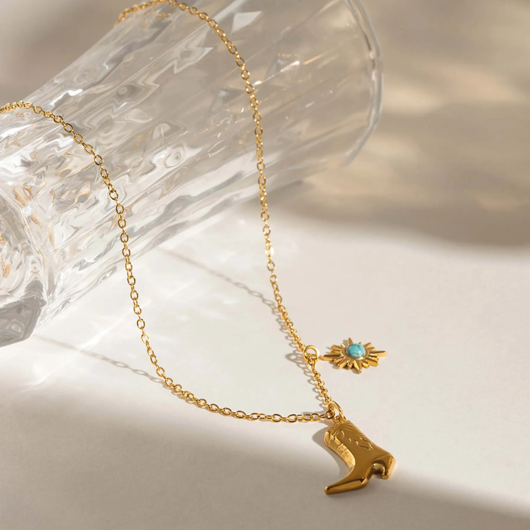 Femme Luzaka Colliers<Collier Western acier doré or