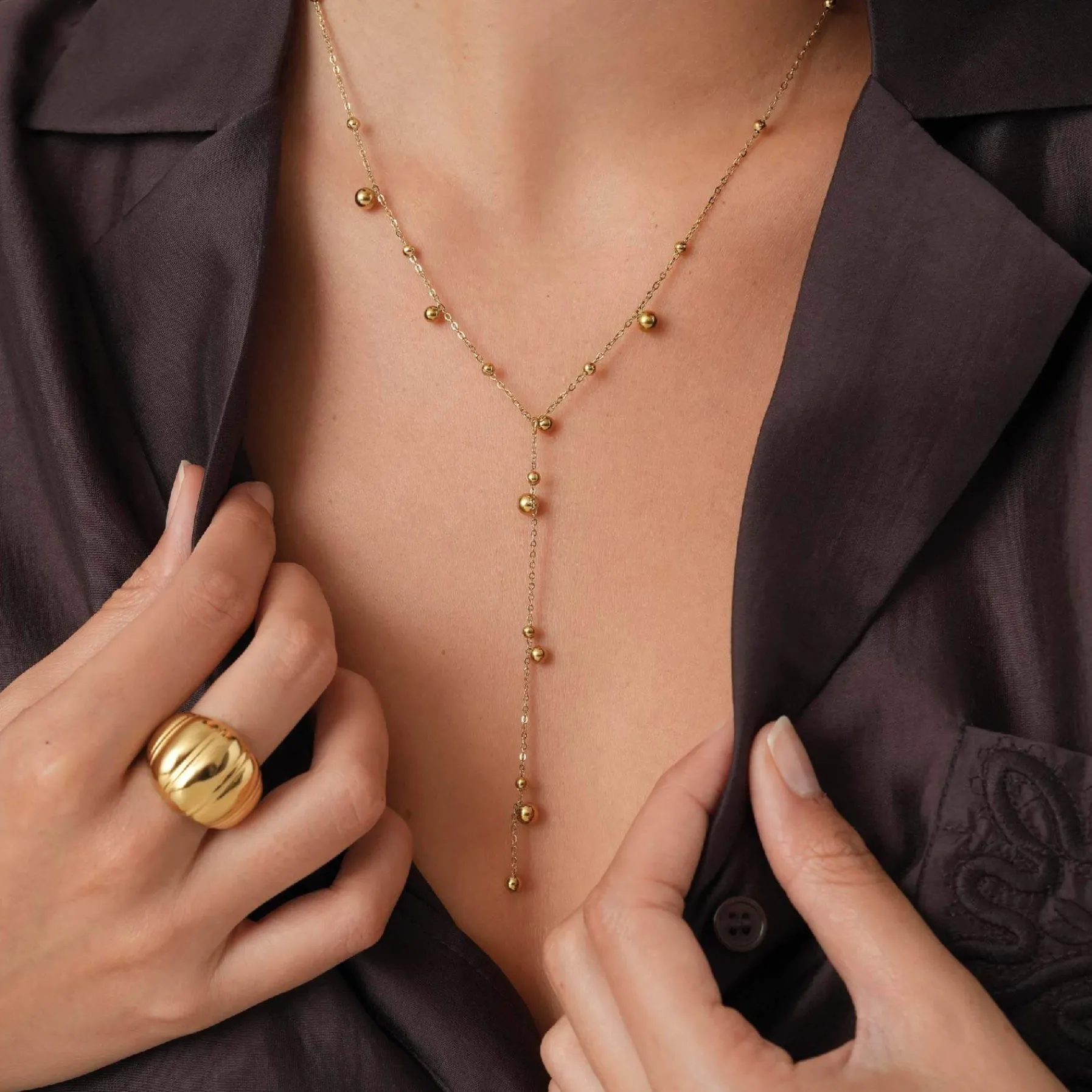 Femme Luzaka Colliers<Collier Y Opaline perles acier