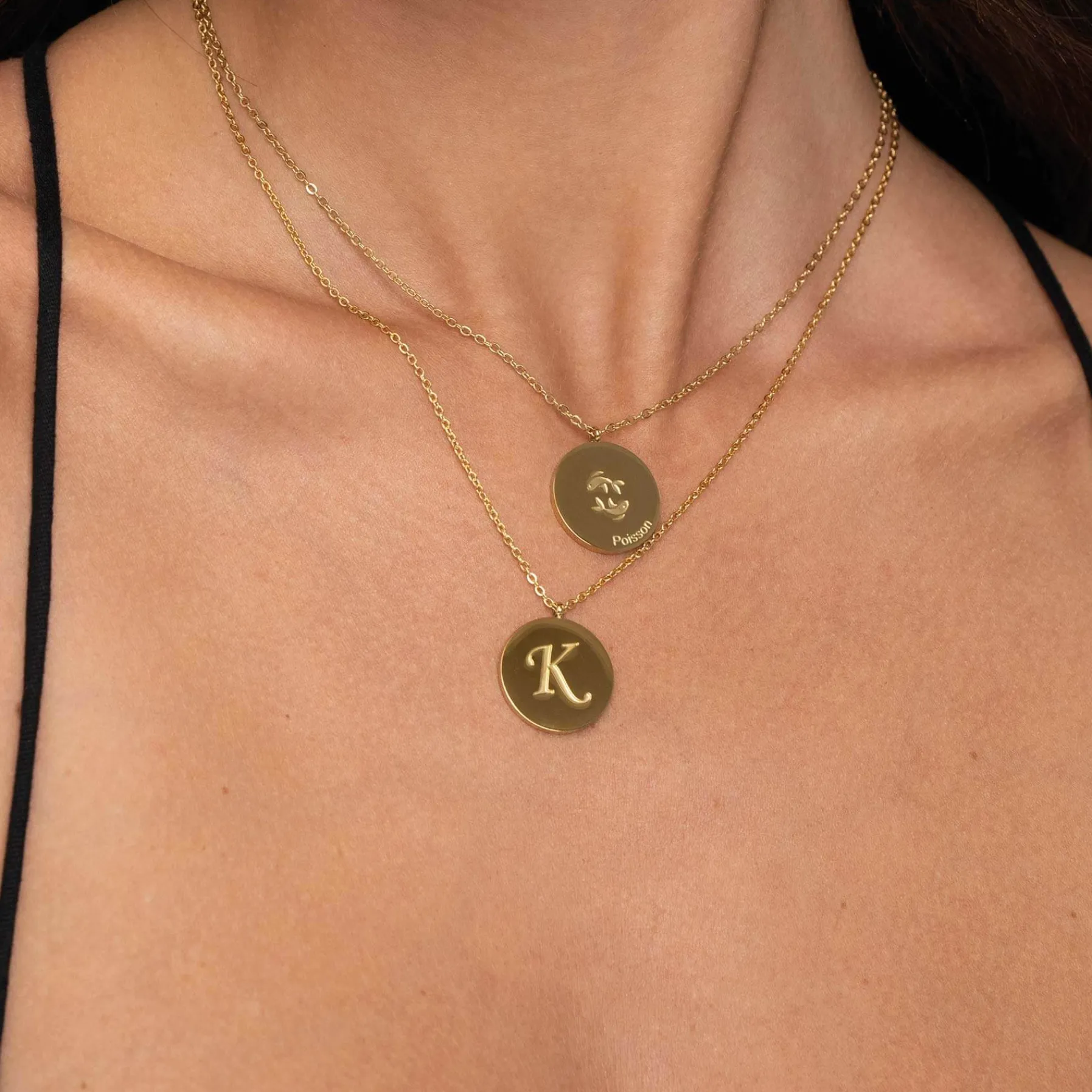 Femme Luzaka Colliers<Colliers Médaille Lettre