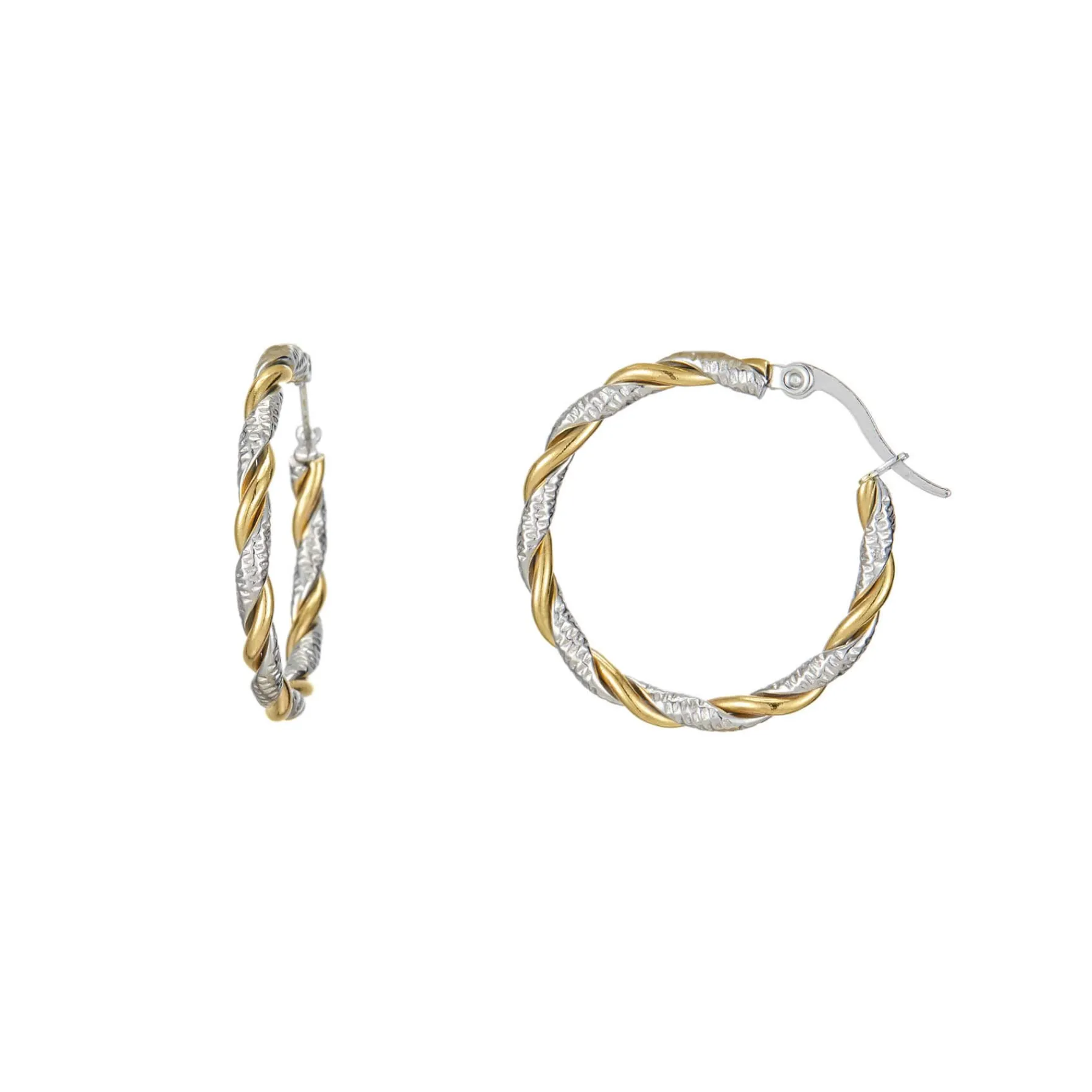 Femme Luzaka Boucles<Créoles Andréa acier argenté et doré or
