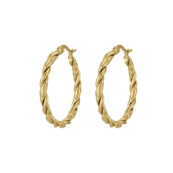 Femme Luzaka Boucles<Créoles Andréa acier doré or