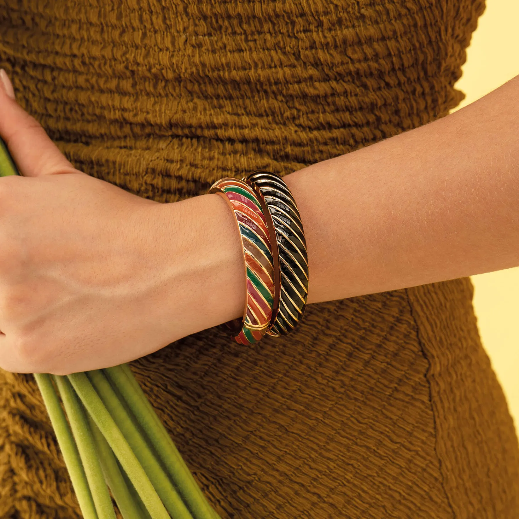 Femme Luzaka Bracelets<Jonc Lina noir