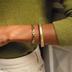 Femme Luzaka Bracelets<Jonc Marie acier doré or