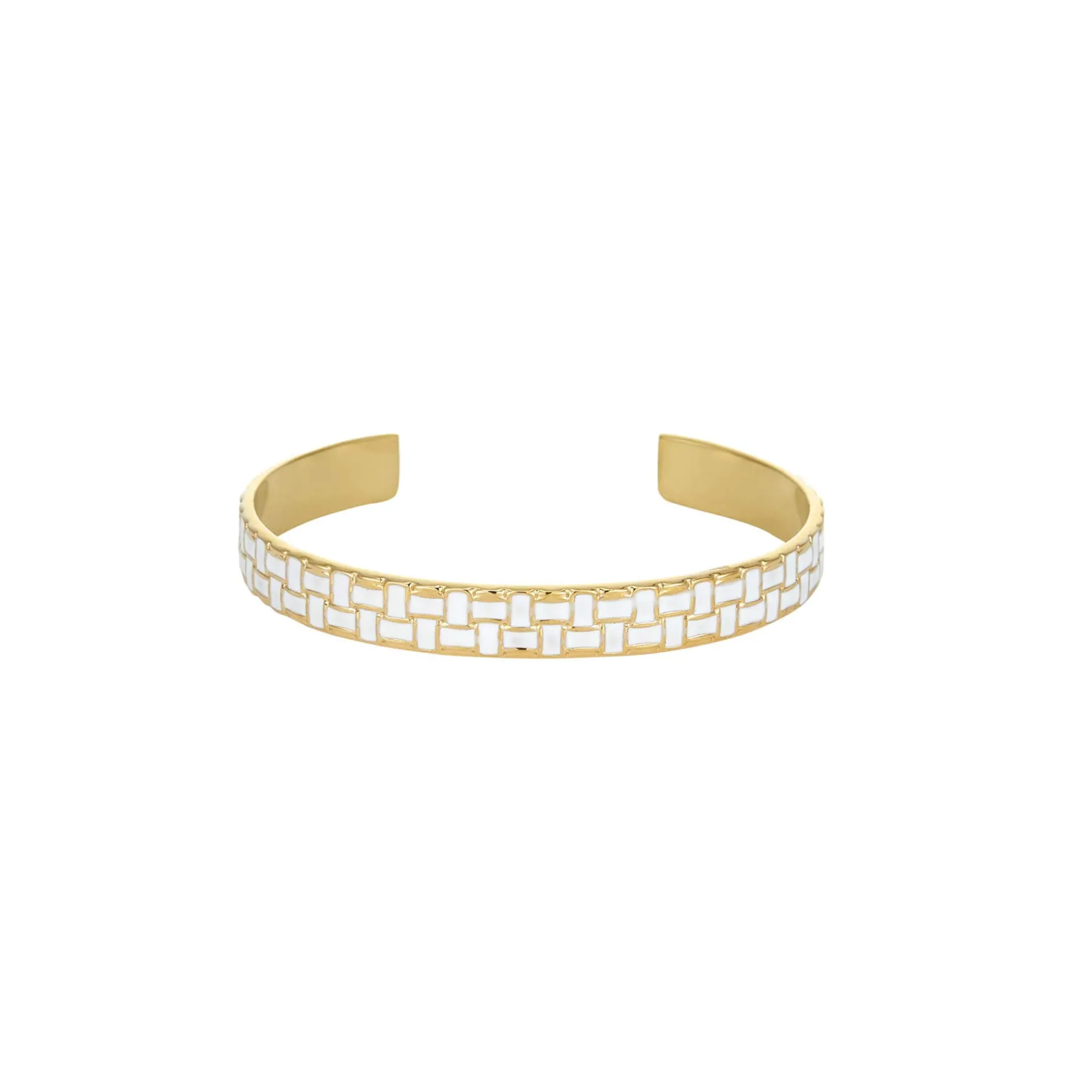 Femme Luzaka Bracelets<Jonc Rio blanc acier doré or