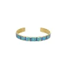 Femme Luzaka Bracelets<Jonc Rio bleu acier doré or