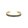 Femme Luzaka Bracelets<Jonc Rio noir acier doré or